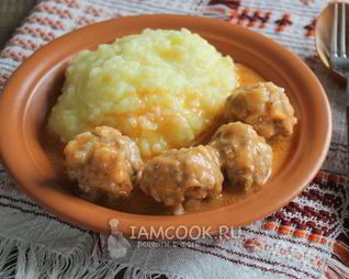 Тефтели с рисом с подливкой в мультиварке