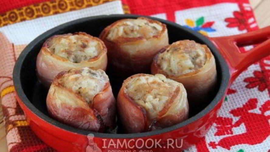 Рецепт тефтелей в духовке в беконе