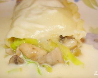 Вареники с капустой и грибами