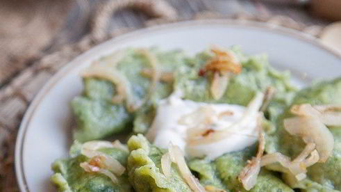 вареники с картофелем и шпинатом