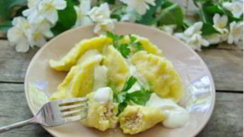 вареники с картошкой и курицей