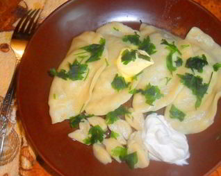 Вареники с картошкой и печенью