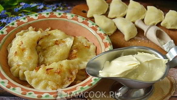 Рецепт Вареников с картошкой на кефире