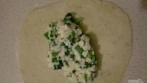 вареники с кинзой
