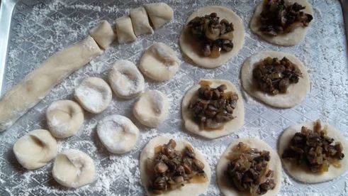 вареники с шампиньонами