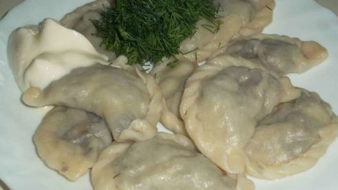 вареники с шампиньонами