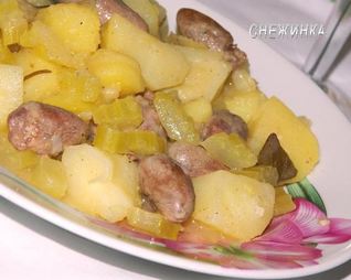 Бланкет с куриными сердечками