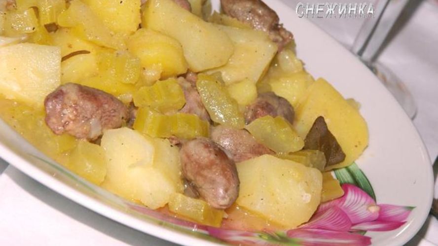 Рецепт бланкета с куриными сердечками
