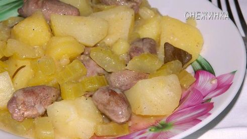 бланкет с куриными сердечками