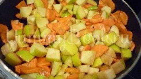 легкое жаркое с тыквой и индейкой