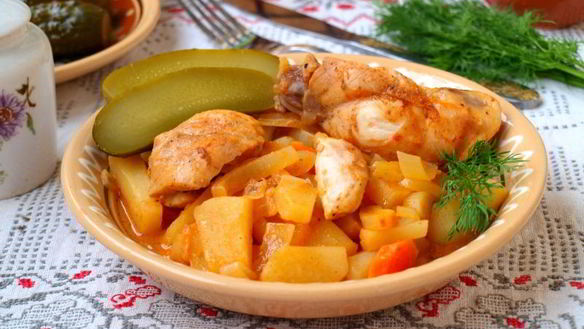 Рецепт Жаркого из кролика в казане