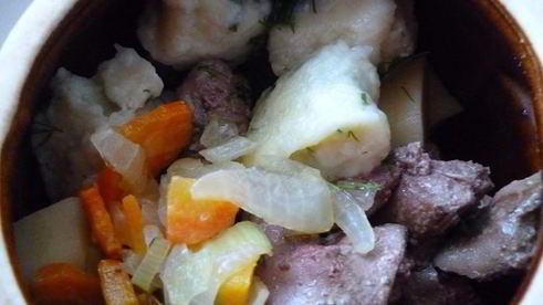 жаркое из куриной печени в горшочках