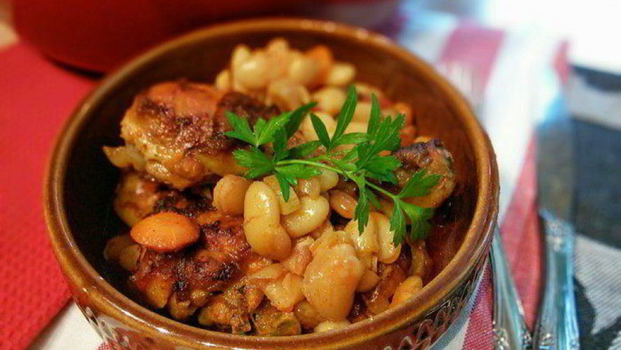 Рецепт жаркого из курицы с фасолью