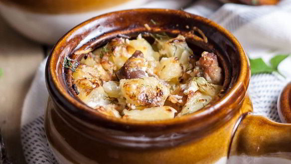 Рецепт Жаркого из курицы в горшочках