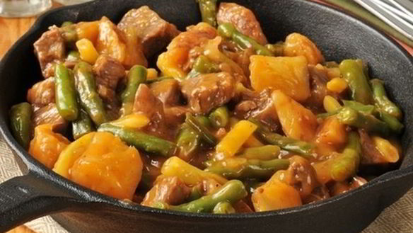 Рецепт Жаркого с говядиной и зеленой фасолью