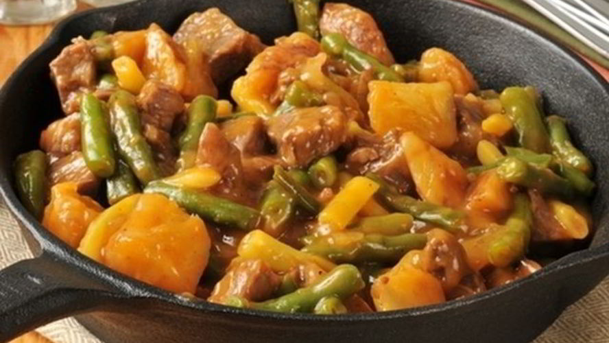 Рецепт жаркого с говядиной и зеленой фасолью