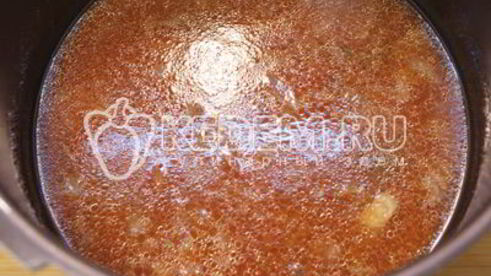 жаркое с грибами в томатном соусе из протертых помидоров