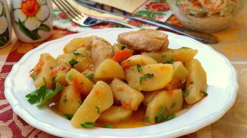 жаркое с курицей