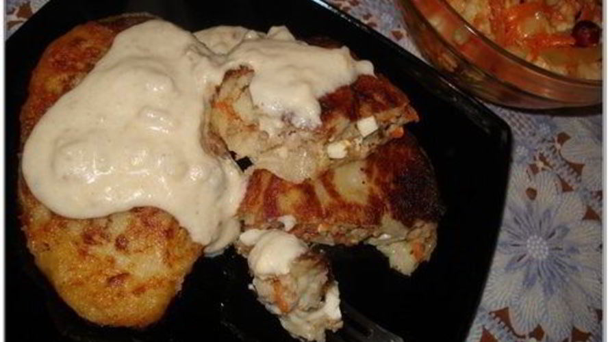 Рецепт картофельных зраз и лепешки с одной начинкой