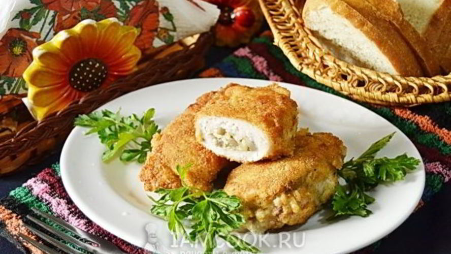 Рецепт куриных зраз с грибами