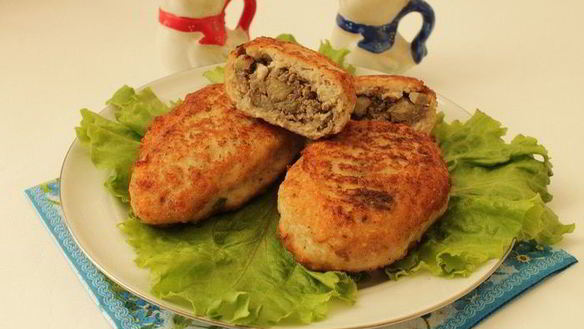 Рецепт Куриных зраз с печенью и яблоками