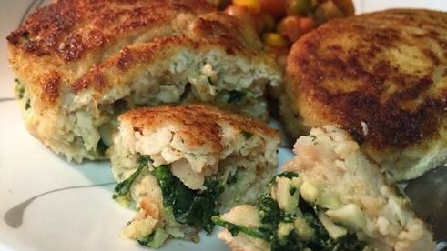 куриные зразы со шпинатом и яйцом