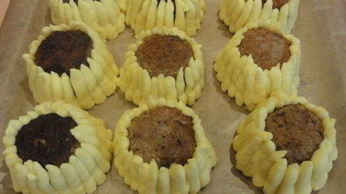 мясные зразы подсолнухи с хлопьями