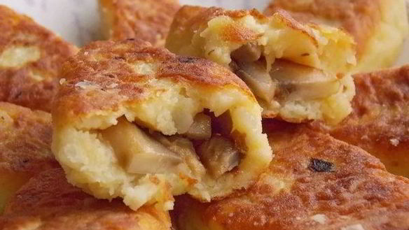 Рецепт Зраз из картофеля с грибной начинкой