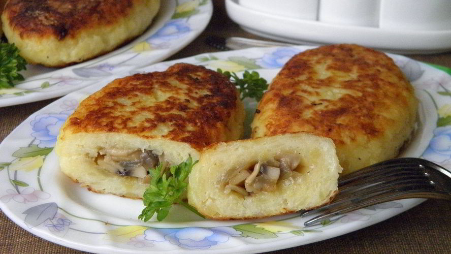 Рецепт зраз картофельных с грибами