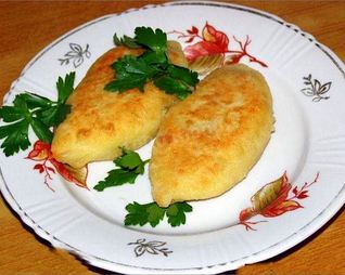 Зразы картофельные с капустой и грибами