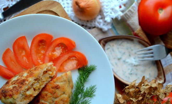 Зразы с макаронами