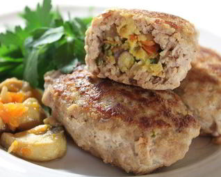 Зразы с начинкой из грибного омлета