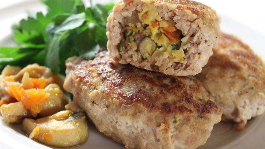 Рецепт зраз с начинкой из грибного омлета