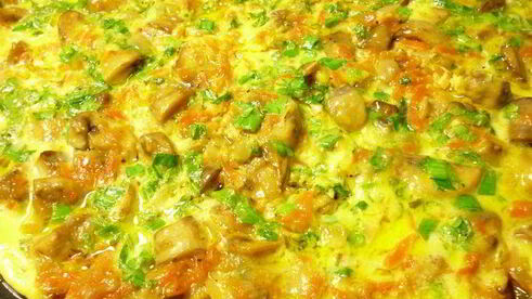 зразы с начинкой из грибного омлета