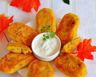 Зразы тыквенно-картофельные с грибами