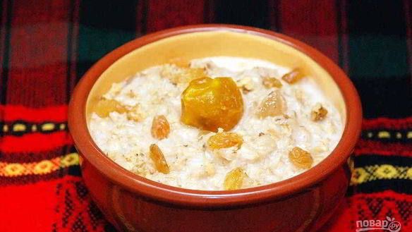 Рецепт Геркулесовой каши с грецкими орехами