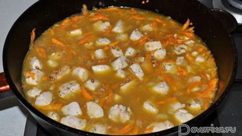 гречка по-купечески с куриным филе