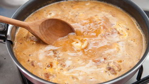 гречка по-купечески с курицей и зеленым луком