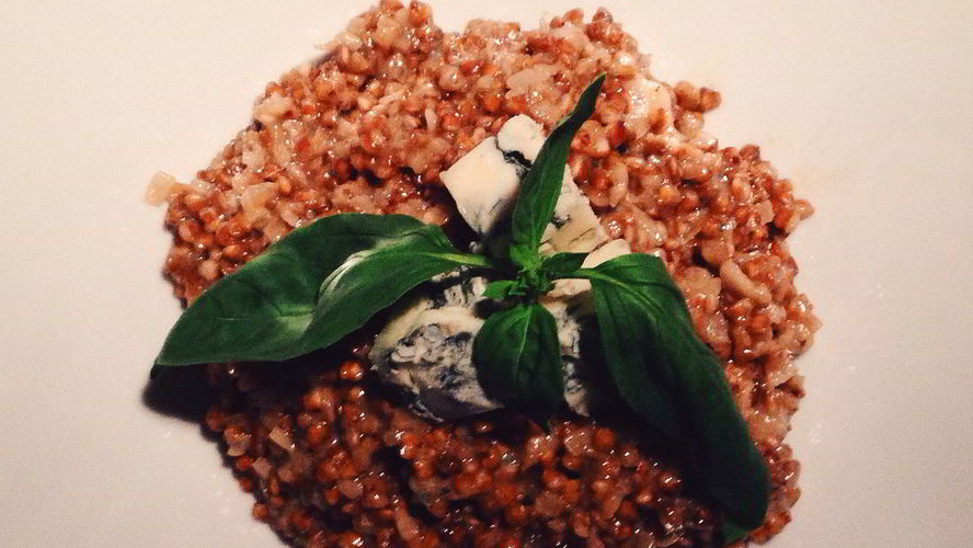 Рецепт гречки ризотто с горгонзолой