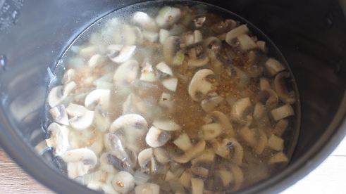 гречка с грибами и луком в мультиварке