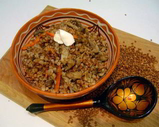 Гречка с грибами