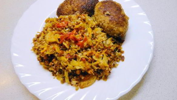 Рецепт Гречки с капустой и овощами