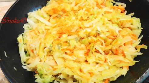 гречка с капустой и овощами