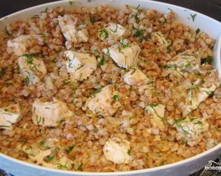 Гречка с куриным филе