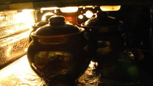 гречка с куриными сердечками