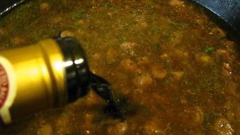 гречка с куриными сердечками