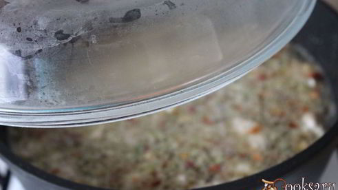 гречка с курицей в томатно-грибном соусе