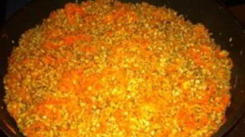 гречка с морковью