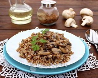 Гречка с шампиньонами в мультиварке