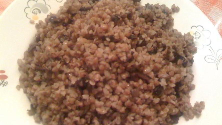 Рецепт гречневой каши с грибами постная